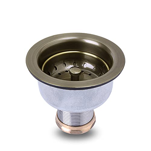Creative Product VARNAHOME 3-1/2 Deep Cup Kitchen Sink Drain Assembly, 304 Stainless Steel Construction With Fixed Post Basket and Long Extended Shank/CAS Approved and Antique Bronze Finish New Deal VARNAHOME 3-1/2 Deep Cup Kitchen Sink Drain Assembly, 304 Stainless Steel Construction With Fixed Post Basket and Long Extended Shank/CAS Approved and Antique Bronze Finish