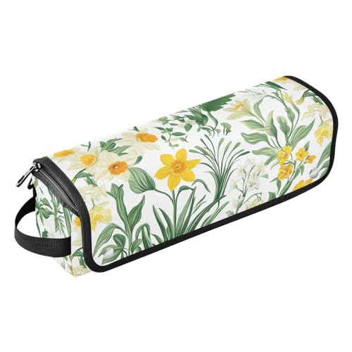 Bolsa de viaje para herramientas de cabello con tapete para plancha y rizador, diseño flores de verano miniatura 1