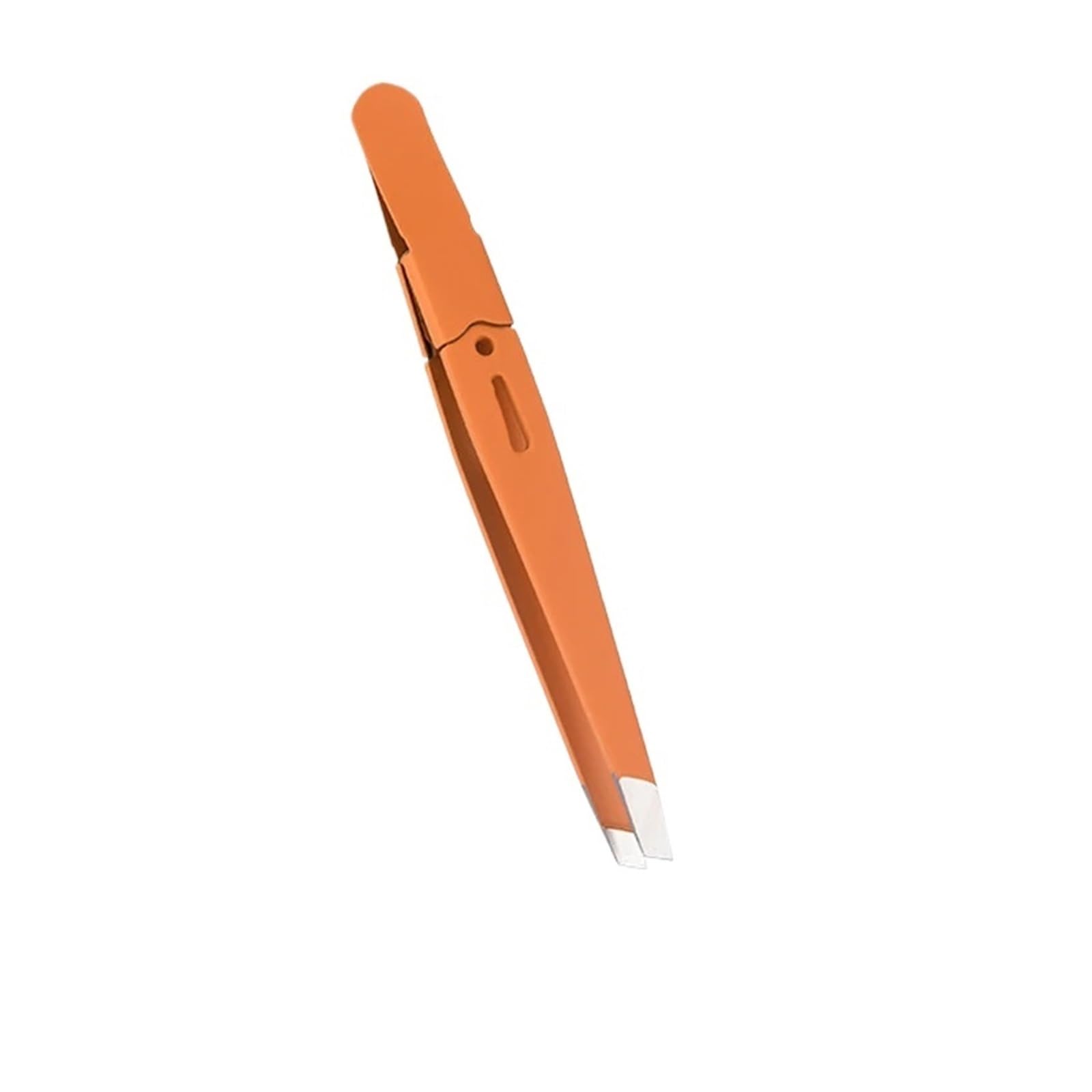 Zgxnyi Orange Eyebrow Tweezers Eyebrow Tweezer Colorful Hair Beauty Fine Hairs Puller Stainless Steel Slanted Eye Brow Clips Removal Makeup Tools(Orange)