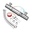 ZAIGANMA Sensor Valve Kit for Instant Hot Water Recirculating Pump Bypass Valve 304 Stainless Steel Directly Replace The Old Plastic Version
