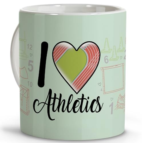 LolaPix Taza atletismo. Regalos atleta. Regalos para deportistas. Tazas originales para regalar. Tazas de cafe. Taza cerámica 330 ml. Atletismo