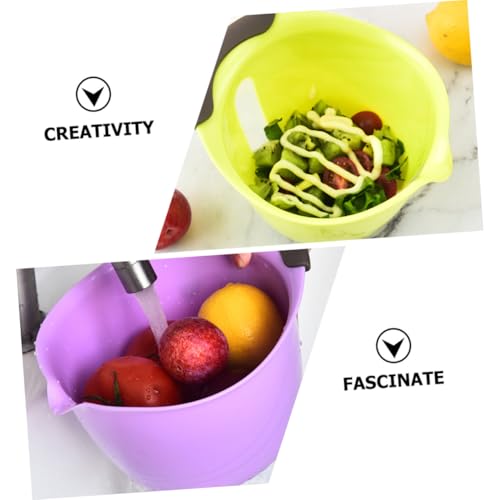 Set de 3 tazones multiuso para cocina con cesta y marcas de medición miniatura 5
