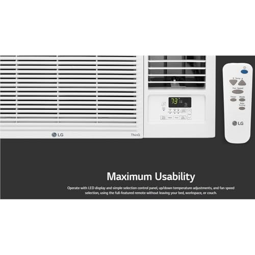 Image of LG 18,000 BTU Heat and Cool Window Air Conditioner with WiFi Controls, Smart Temperature Control for Rooms up to 1,000 Sq. Ft., White