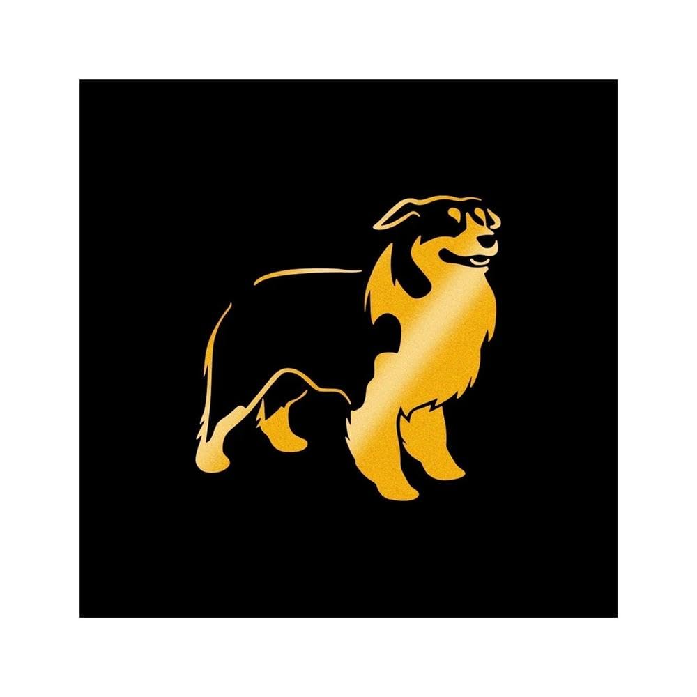 20x20cm Border Collie Car Reflective Sticker Auto Vinyl Film Dog Decal(Silver,2pcs)