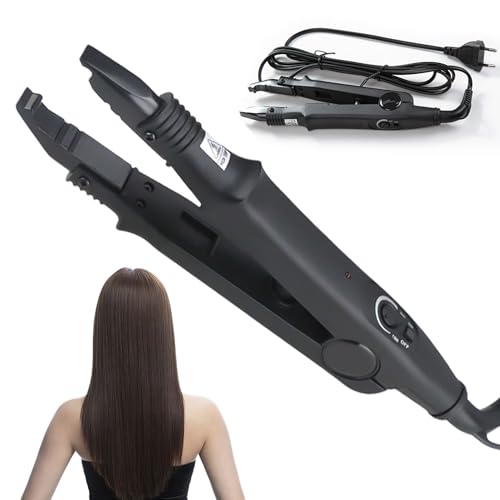 WYFCR Herramienta profesional para extensiones de cabello, Extensión para el cabello Máquina para conectores Salon Fusion Herramienta para el hierro Peluca Conector Herramientas（negro）