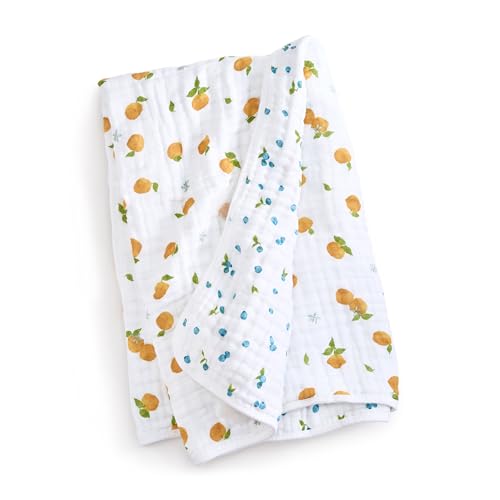 Image of aden + anais Boutique 100% Cotton Muslin Dream Blanket, Perfect for Babies, Infants and Toddlers, Crib Blanket, Nursery Essential, Fresh Fruit