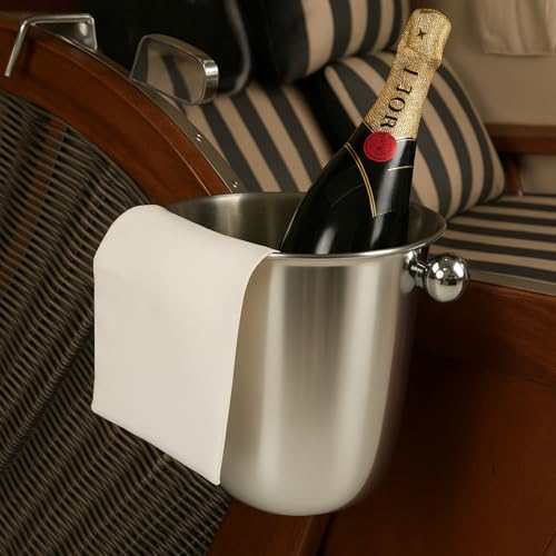 Strandkorb Hanse Champagnerkühler Edelstahl für Strandkörbe | Getränkekühler & Halterung Hochwertiger Edelstahlkühler für Champagner, Wein, & Wasserflaschen | Praktische Hängevorrichtung Strandkorb Hanse Champagnerkühler Edelstahl für Strandkörbe | Getränkekühler & Halterung Hochwertiger Edelstahlkühler für Champagner, Wein, & Wasserflaschen | Praktische Hängevorrichtung