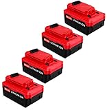 4-Pack 20V 5000mAh PCC685L Battery Replacement for Porter Cable 20V MAX Lithium ion Battery PCC680L...