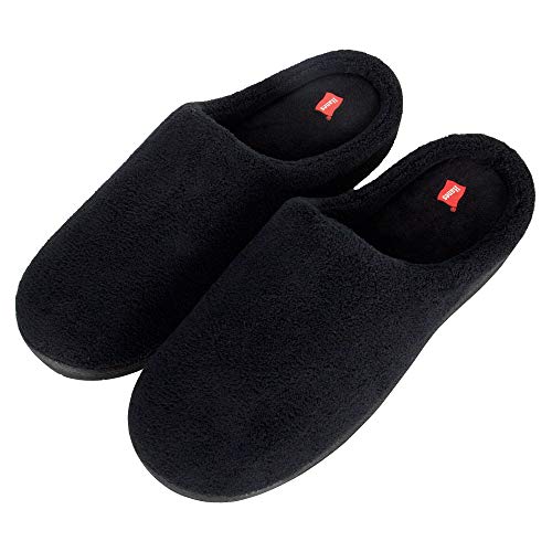 Hanes Mens Clog Slipper, Black Microterr, Large Us #TOP5