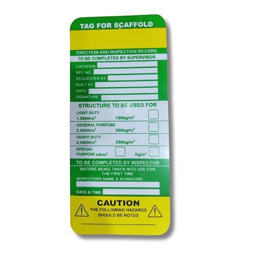 Image of Tag AK-SYT-Holder Scaffolding yellow Tag and Holder (Pack of 5)