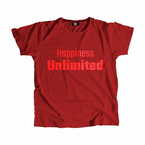 T-shirt rouge Happiness Unlimited fini les hauts déformés grâce au coton stable