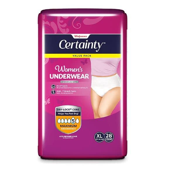 WalgreensCertainty Women's Underwear, Maximum Absorbency X-Large 28.0ea