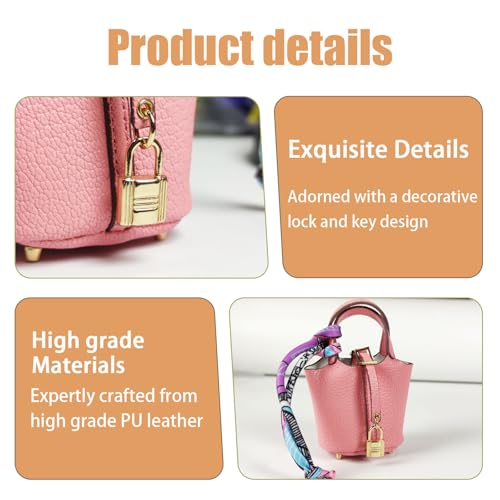 Image of Bag Charm for Handbags Decoration,Mini Leather Bag Keychain,Fashion KeyChain Accessory For Handbags Purse