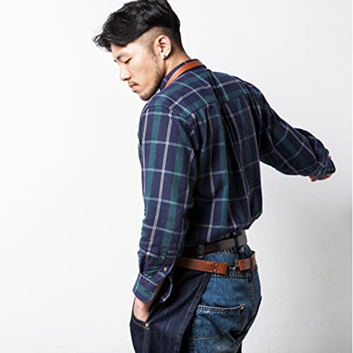 Delantal de Vaqueros para Hombre, Delantal de Mezclilla para Barbacoa con Bolsillos, Delantal de Barista para Mujer, sin Mangas para Chefs, camareros