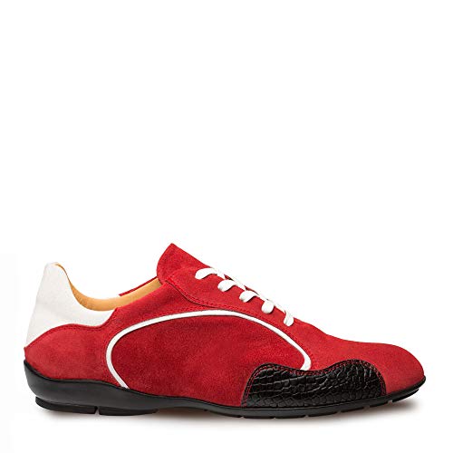 Mezlan Coronado Mens Dual-Toned Dress Sneaker - Hand-Stained Italian Calfskin - Handcrafted in