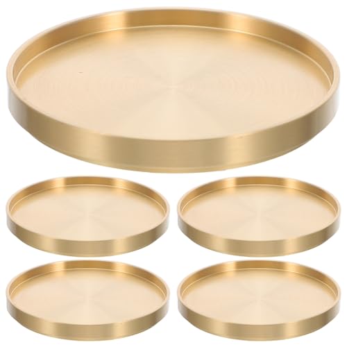 Tasses en cuivre or 5pcs accessoires de table stables pour café