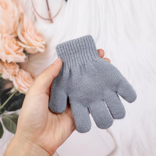 Image of ONESING 6 Pair Baby Gloves Toddler Gloves Toddler Winter Gloves Kids Gloves Winter Stretchy Knit Gloves for Kids Boys Girls