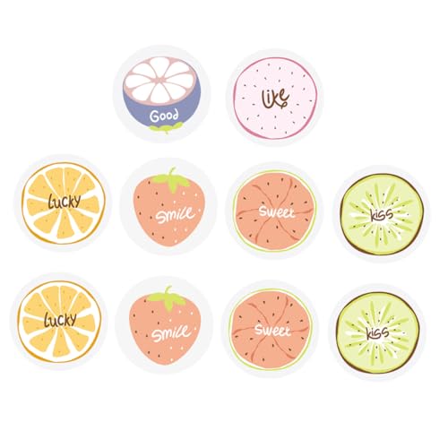 Didiseaon 10piezas Gorros De Ducha De Unidades Estampado De Frutas Mangostán Pitaya Sandías Naranjas Impermeables Cómodos y Duraderos