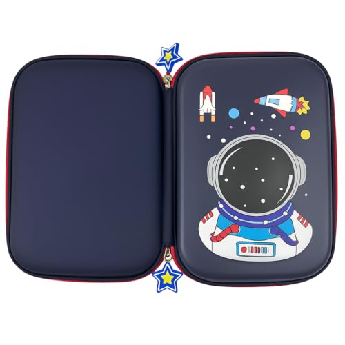 Estojo Escolar 3D Infantil Design Impermeável Organizador para Lápis e Canetas Case Bolsa Volta as Aulas Modelos Unicornio Dinossauro Astronauta EVA (Modelo 4)