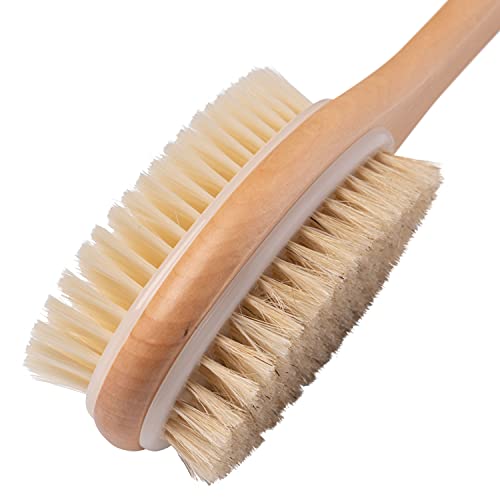 K-Pro Back Brush with Long Handle - Body Brush Long Soft and Hard bristles - Image 4