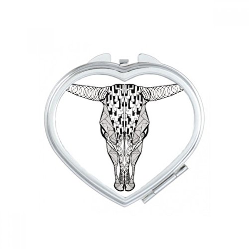 Miroir compact motif vache cœur petit cadeau mignon et portable