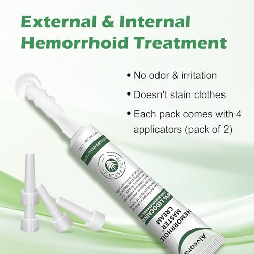 Image of Hemorrhoid & Fissure Ointment, Hemorrhoid Treatment and Hemorrhoid Cream with Lidocaine 4% and Phenylephrine HCI for Fast Relief of Pain, Swelling, Itching, Burning, Hemorrhoidal treatment, 2 Pack-A