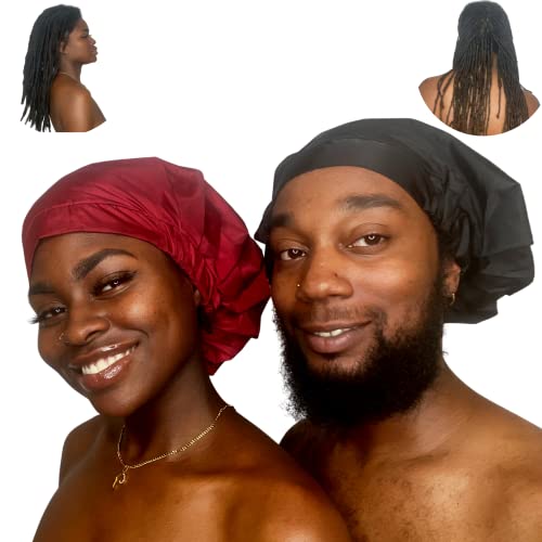 TTAT Shower Cap Extra Large for Men & Women With Braids, Locs, Afro, Coily, and Long Hair, Waterproof, Washable - Image 3