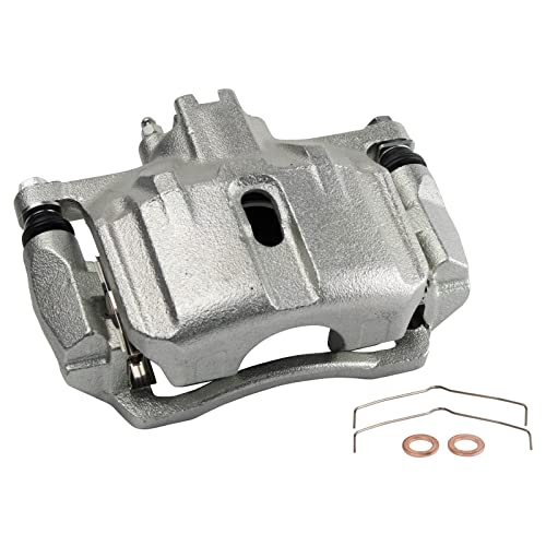 Image of TRQ Front Brake Caliper Set Caliper Brackets Hardware Compatible with 12-15 Honda Civic Driver and Passenger Side