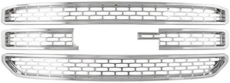 2015 2016 2017 GMC Yukon SLE/SLT Chrome Grille Overlay (4 Pieces Kit)