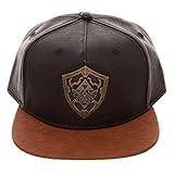 Bioworld Novelty The Legend of Zelda - Metal Shield Snapback Hat , Brown/ Black , One Size