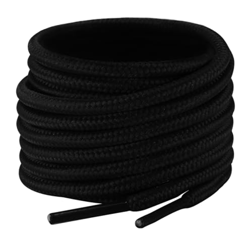 Dafannis Cordones Redondos - Botas de Trabajo Cordones, Senderismo & Deporte - 2 Pares 4mm Cordones Zapatos Resistentes (Trekking, Exterior, Seguridad, Zapatillas)