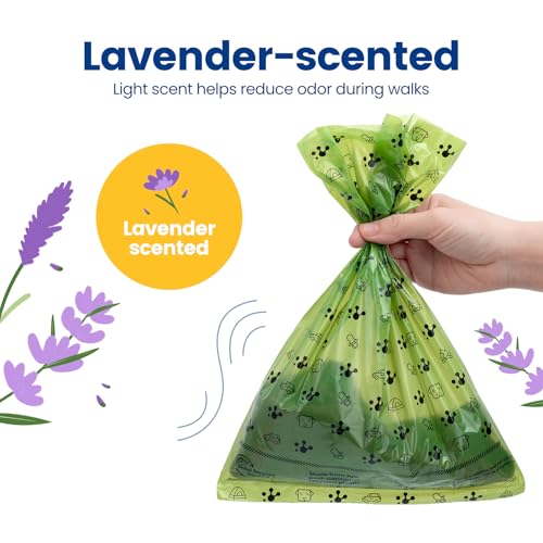 Image of Dog Poop Bags, Guaranteed Leak Proof and Extra Thick Poop Bag Rolls for Dogs, Lavender Scented, 120 Count