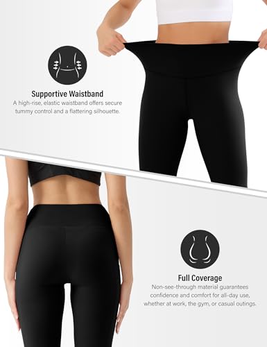 High Waisted Leggings for Women Buttery Soft Tummy Control Capri Yoga Pants for Workout Athletic Plus Size3