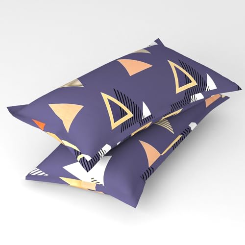 Image of HOMEKART 3D Printed 144 Tc Microfiber Double Bedsheet with 2 King Size Pillow Covers Breathable | Wrinklfree | Summer | Topsheet (Multicolour Cricle Print, 90 x 90 Inches)