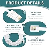 Oupdate 10m BT Telephone to RJ11 UK Telephone Cable Plug for Landline ADSL Modem 6P2C 2-Pin Extension Lead for Router, ADSL Broadband, Fax Dial-Up, Home & Office Fax Modem - Image 4