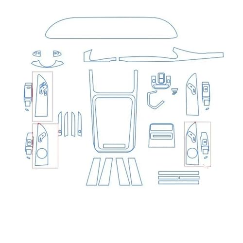 Film transparent TPU auto-cicatrisant Exeed RX 2023 protection console centrale anti-choc