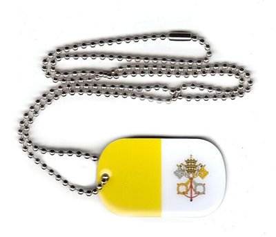 Dog Tag Vatikan Erkennungsmarke 30 x 50 mm Fahne Flagge