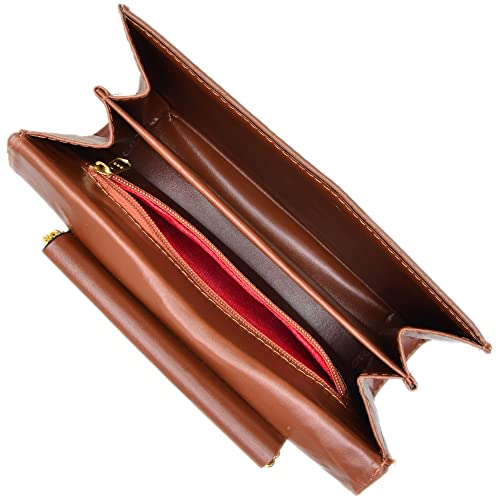 Bolsa Feminina Tote Pasta Executiva Couro Pu + Bolsa Tiracolo Corrente Clutch + Carteira Madame Auro
