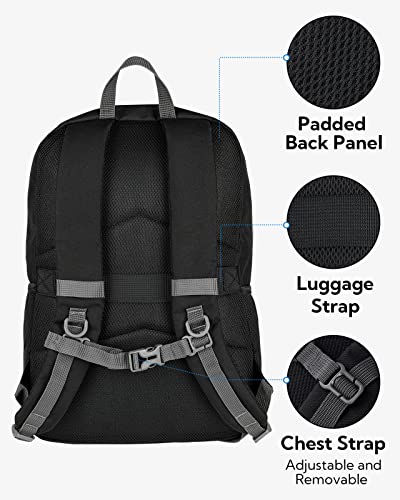 WATERFLY Casual Daypack Lightweight Backpack: 25L Padded Outdoor Day Trip Backpack for Man Woman3