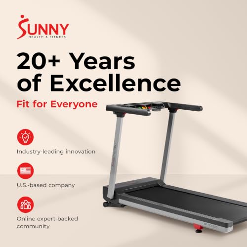 Sunny Health & Fitness Auto Incline Treadmill, Fully Assembled Walking Pad - image 9