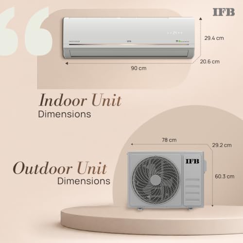 Image of IFB 1.5 Ton 3 Star 2026 AI Powered Inverter Split Air Conditioner with Hybrid Mode, 8-in-1 Flexi Mode, Heavy Duty Compressor, Long Air Throw, Self Clean, Copper Condenser (CI183GD22RGM3,White)