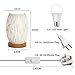 HHMTAKA Metal Lampshade Bedside Table Lamp Wooden Base Bedroom Lamp Decorative Bedside Lamp with Edison Bulb for Bedroom Home Weddings Parties Patio Indoor Outdoor (Strip Shape)