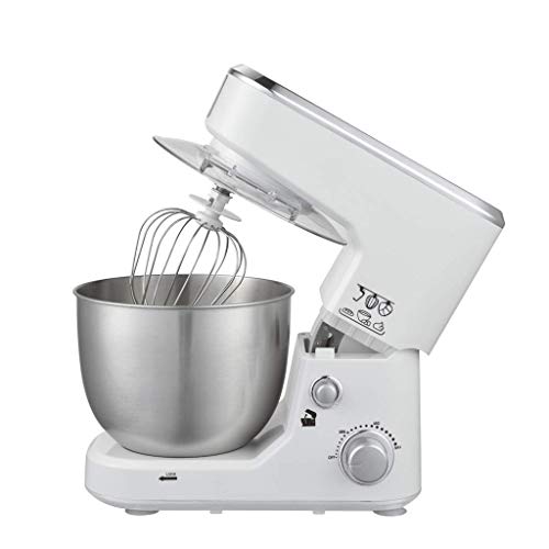 5L Food Stand Mixer | 1000W Edelstahl Rührschüssel & Spritzschutz | 4 Geschwindigkeit mit Schneebesen, Flat Beater und Teighaken