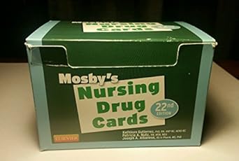 Mosby's Nursing Drug Cards 9780323100885 Medicine & Health Science
