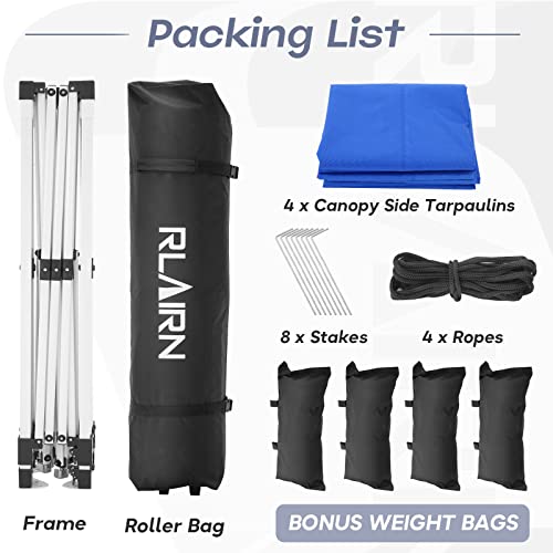 Image of Pop Up Canopy Tent, 10'X10' Waterproof Instant Gazebo Canopy with 3 Adjustable Height and 4 Removable Sidewalls, UPF50+ Folding Instant Pop Up Gazebo Canopy Shade Tent with Mesh Windows