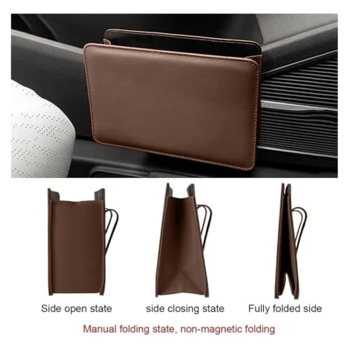 Bote basura universal para coche e interior impermeable marrón 4