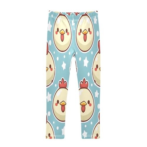Bolaz Toddler Girls Leggings Printed Yoga Pants Leggings Cute Chicken Face for Kids