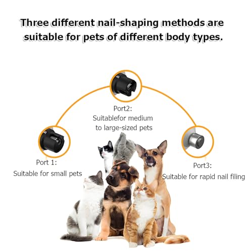 Huiteng XR Heusom Silent Groom Pro Nail Grinder, Professional Heusom Nail Trimmer for Dogs with Dual LED Lights, Triple Speed Settings, 2000mAh Battery, Ultra Quiet Operation for Grooming (White) #4