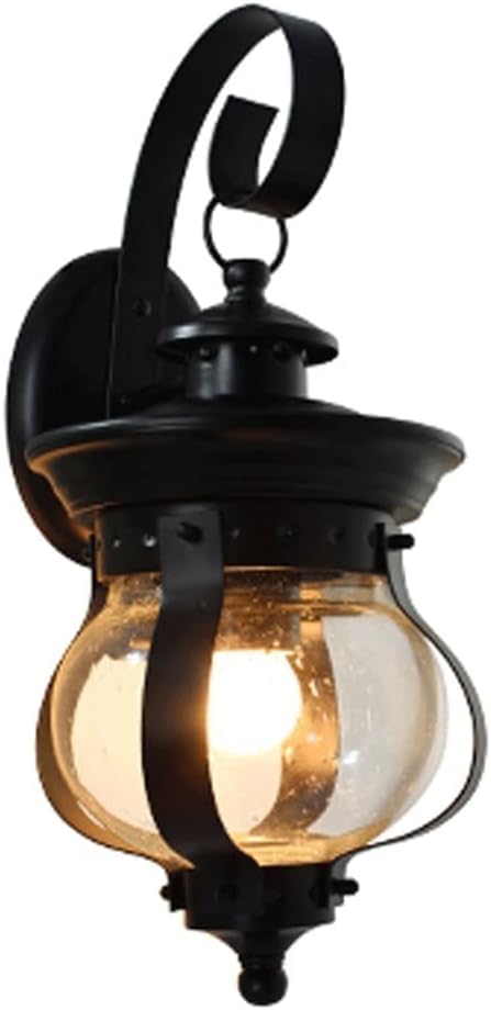 Applique murale extérieure LED vintage noire luminaire étanche E27 terrasse balcon porche