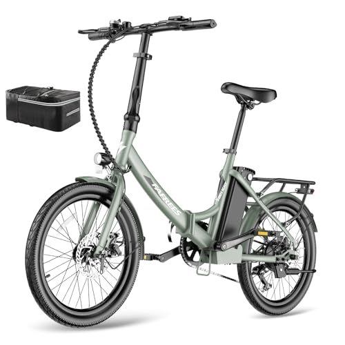 Fafrees F20 Light, ebike klappbar 20 Zoll, Elektrofahrrad 36V 16.75Ah, City EBike Damen 250W 25km/h, e-Bike klapprad Reichweite bis zu 55-110 km, E-Fahrrad Herren,Grün